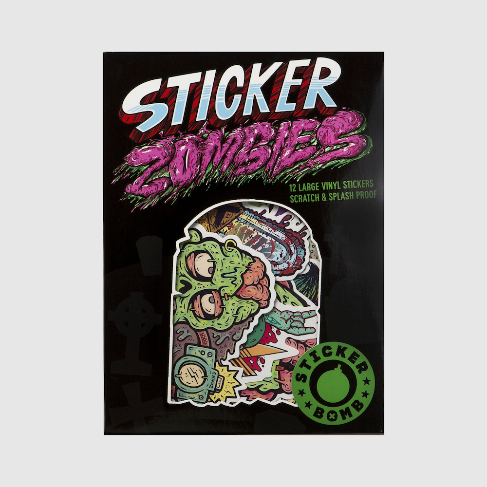 Zombie Sticker Pack - 12 Large Stickers