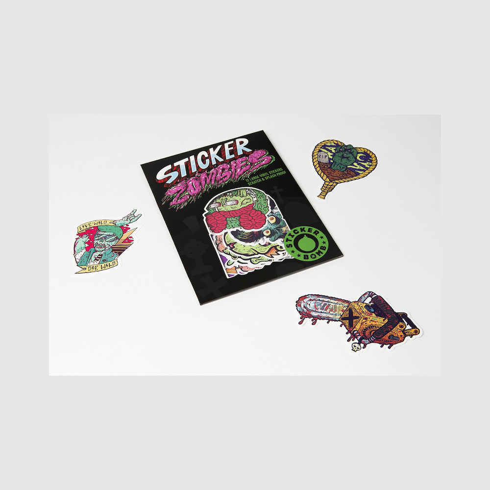 Zombie Sticker Pack - 12 Large Stickers