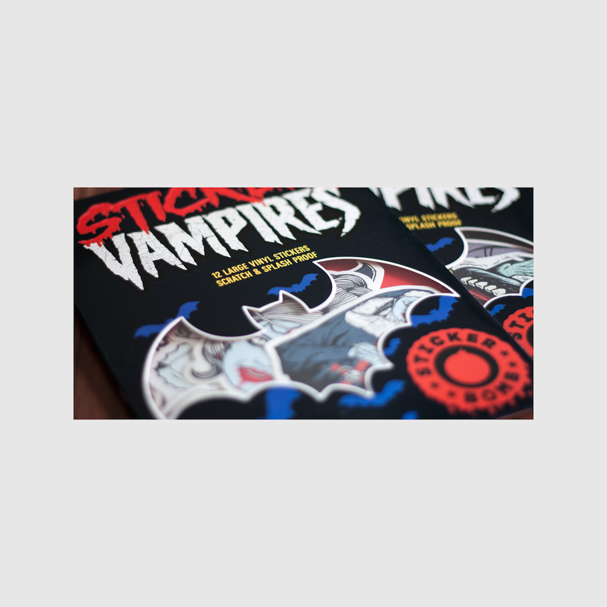 Sticker Vampires: 12 Large Vinyl Stickers Scratch & Splash Proof